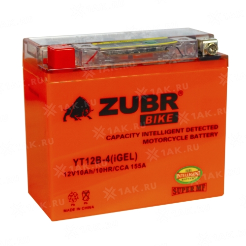 Аккумуляторная батарея ZUBR 10 Ah YT12B-4 (iGEL)